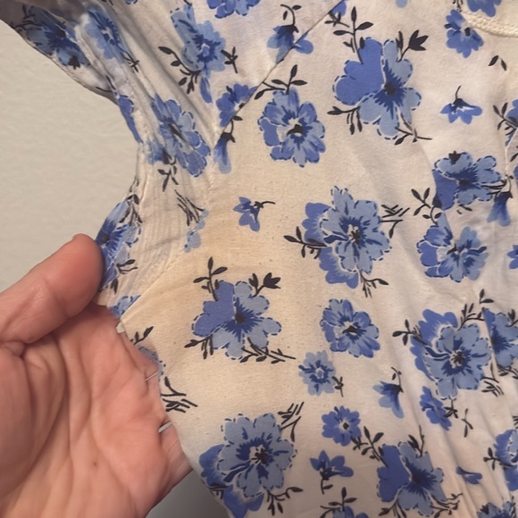 eShakti women's 100% cotton flower dress size 10 smocked back waist pockets - Picture 10 of 11